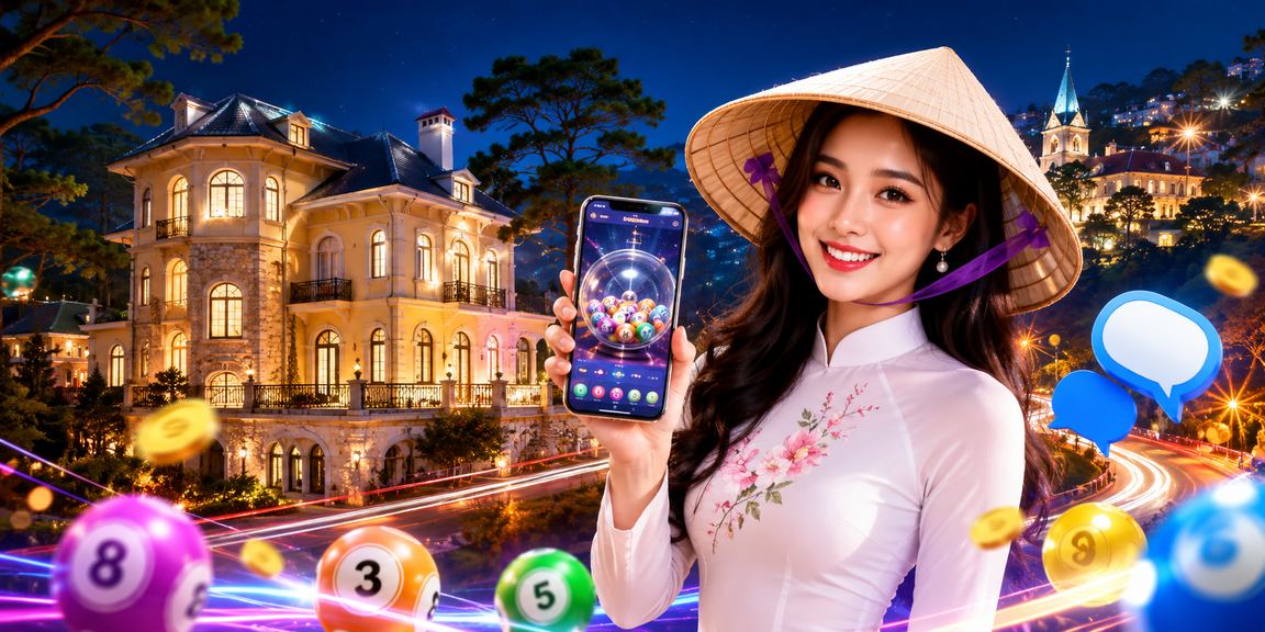 Phụ nữ đội nón lá tại Đà Lạt tham gia xổ số và giải trí trực tuyến